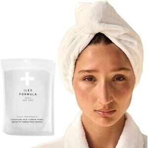 Iles Formula Signature Hair Turban Towel in White